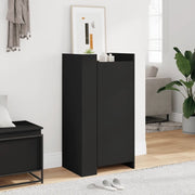 Scarpiera Nera 52x37,5x100 cm in Legno Multistrato 848438