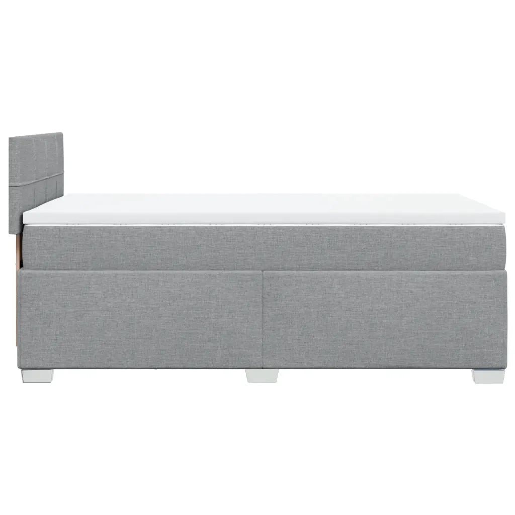 Giroletto a Molle con Materasso Grigio Chiaro 90x200 cm Tessuto 3285771