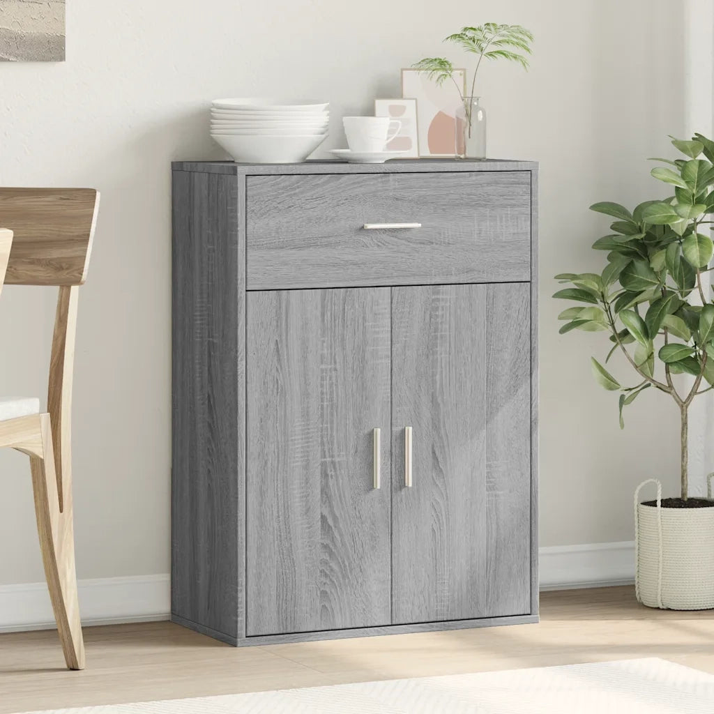 Credenza-Buffet-Armadio da cucina Grigio Sonoma 60x30x84 cm in Legno Multistrato