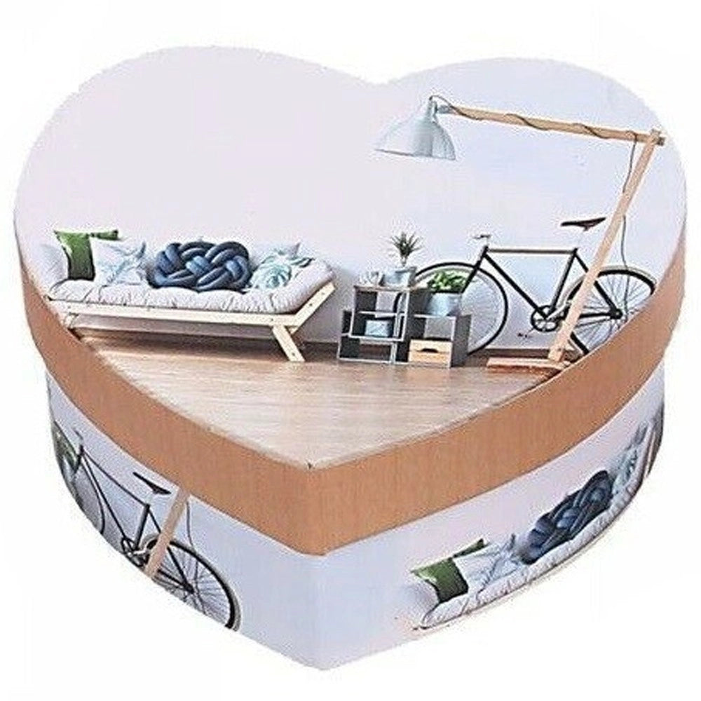 Trade Shop - Set 12 Scatola Box Confezione Da Regalo Con Cuori Fantasia 11x5.5cm In Cartone -