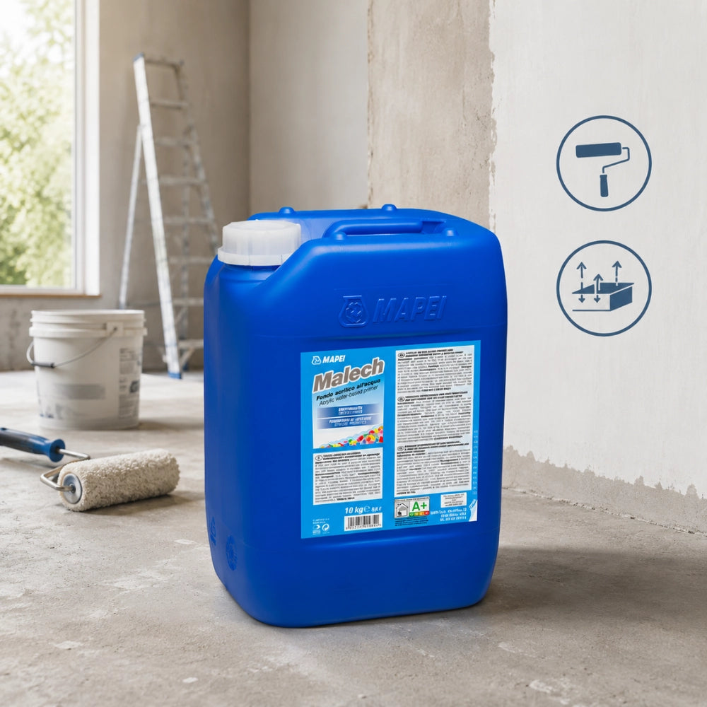 Mapei malech fondo acrilico all'acqua per superfici murali 10 kg