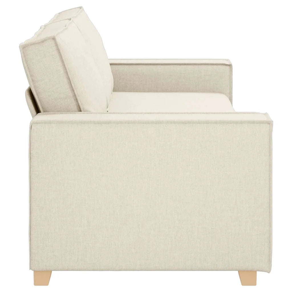 Divano 3-Persone Beige 220 cm Tessuto misto lino 4104999