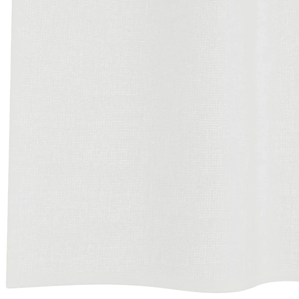 Tende in Voile con Passanti 2 pz Bianco 140x140 cm
