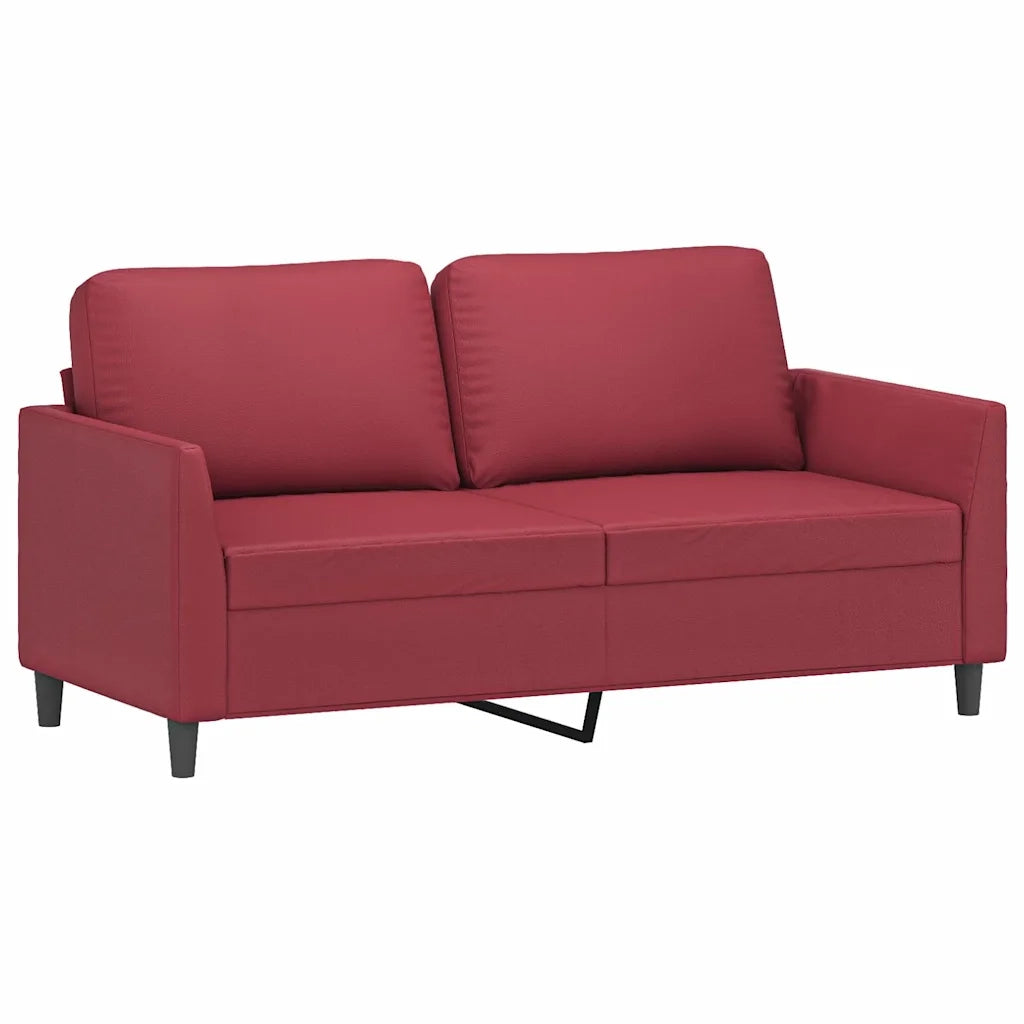 Divano a 2 Posti-Sofa 2 Posti Rosso Vino 140 cm in Similpelle 266568