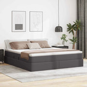 Letto con contenitore e materasso Grigio 180 x 200 cm