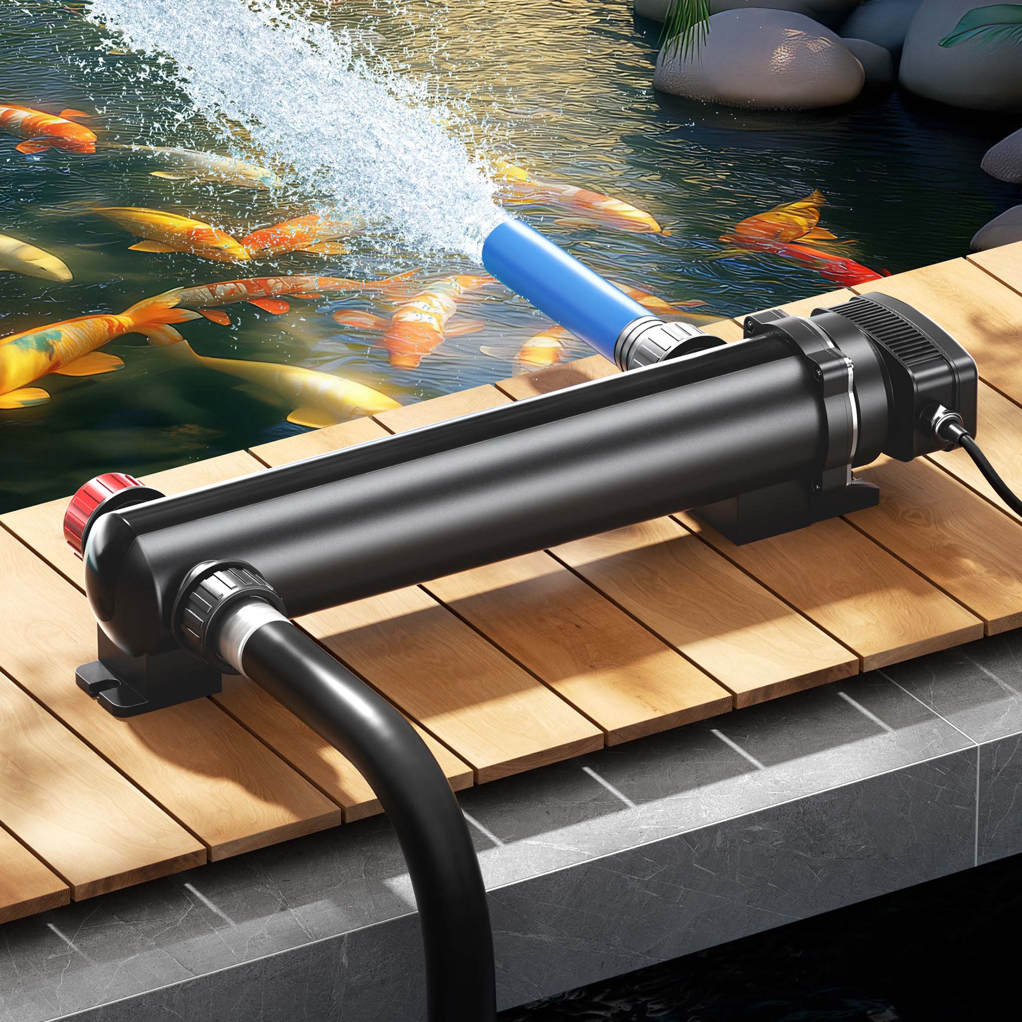 CUV-324 Chiarificatore acqua per laghetti Filtro luminoso 24W