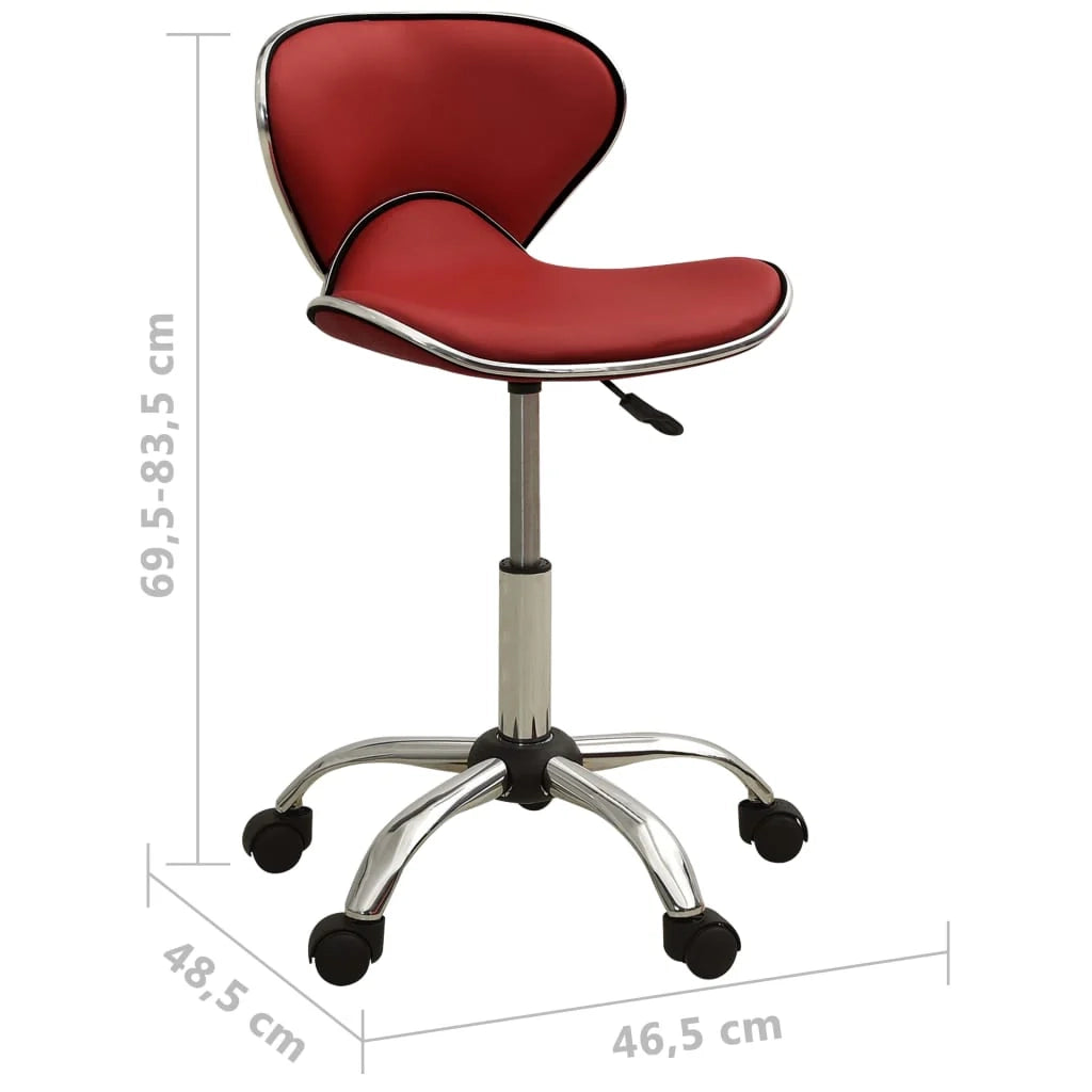Sedia da ufficio/sedia da studio/poltrona/sedia per computer in similpelle rossa 02_0024059