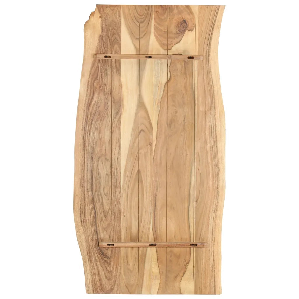 Piano del Tavolo | Superficie Tavolo | Piano Scrivania in Legno Massello di Acacia 118x(50-60)x2,5 cm