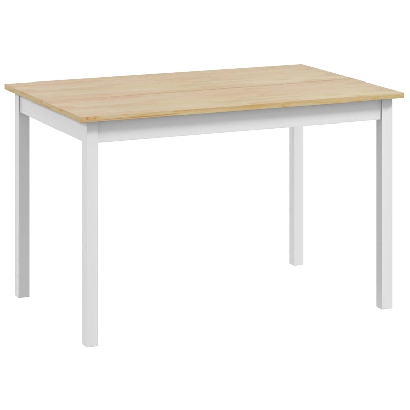Tavolo da pranzo - 120x75 cm - stile country - per 4 persone - legno naturale - sala da pranzo