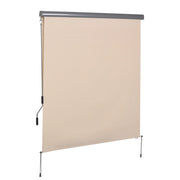 Telo da Esterno Avvolgibile 2.5x1.6m ¨C zephmum ¨C Alluminio, Poliestere, Crema
