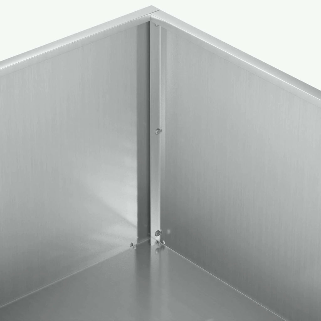 Vaso da giardino Argento 60 x 60 x 20 cm Acciaio zincato 8005004