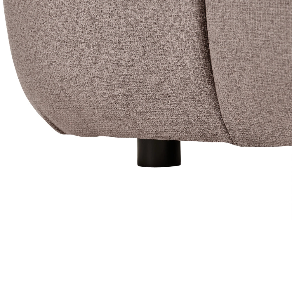 Poltrona modulare, modulo a 1 posto, senza braccioli, rivestita in tessuto tortora stile moderno
