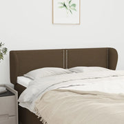 Testiera ad Orecchio Marrone Scuro 147x23x78/88 cm in Tessuto 3117005