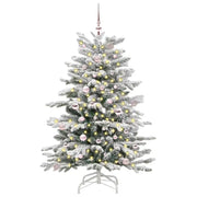 Albero di Natale | Decorazioni natalizie Artificiale con Rami Pieghevoli Bianco 150 cm