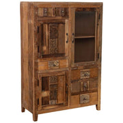 Vetrina in legno naturale 100x43x148