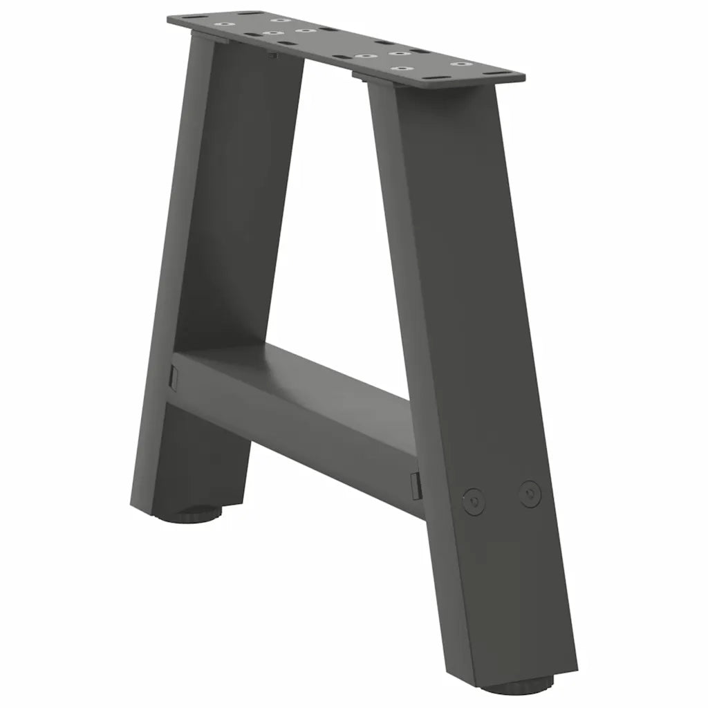 Gambe per Tavolino da CaffÃ¨ a Forma di A 2 pz Antracite 50x(30-31) cm Acciaio