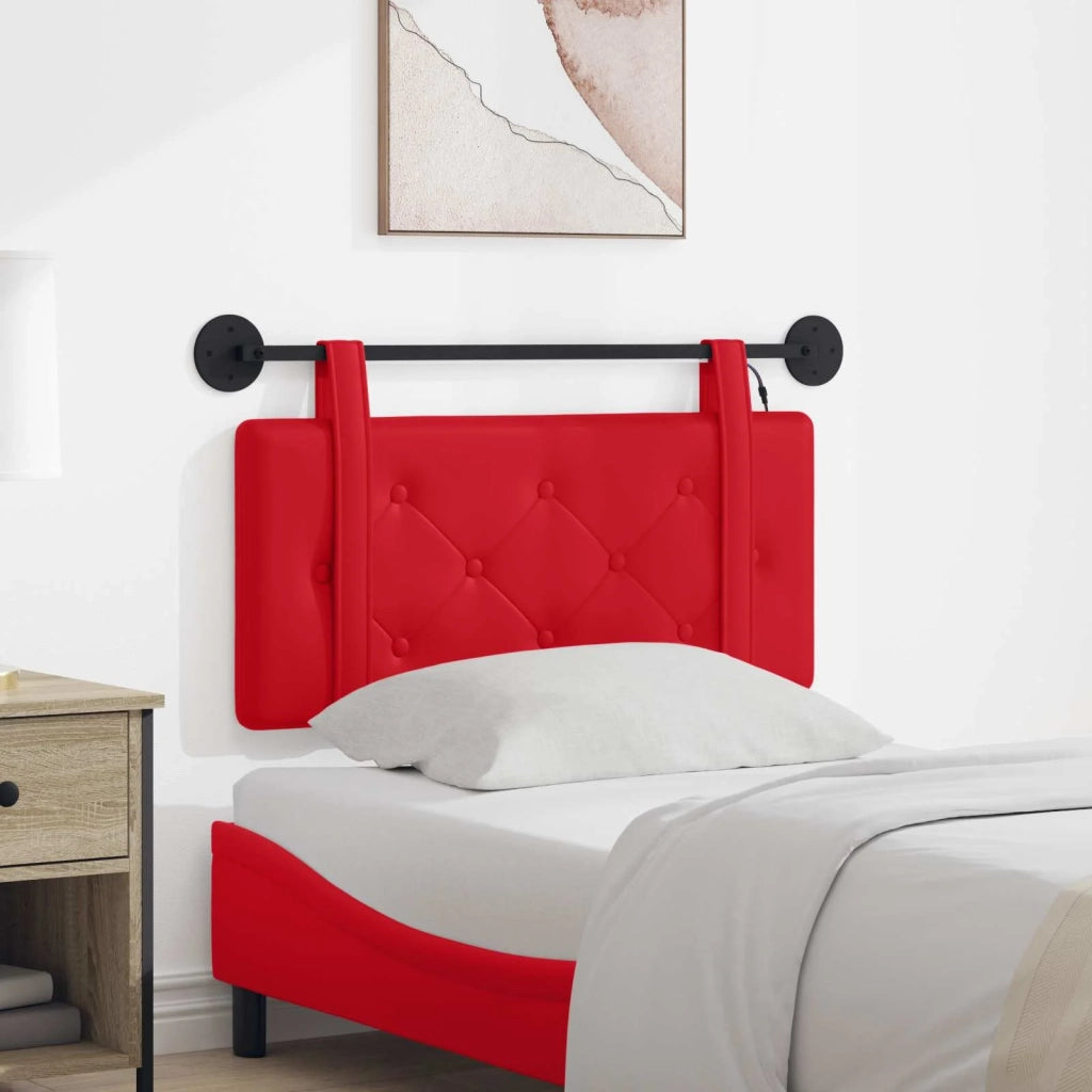 Testiera sospesa Con luce LED Rosso Similpelle