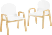 Set da 2 Sgabelli per Bambini con Braccioli e Schienale Altezza Sedile Regolabile, Design Moderno e Confortevole KMB24-WX2