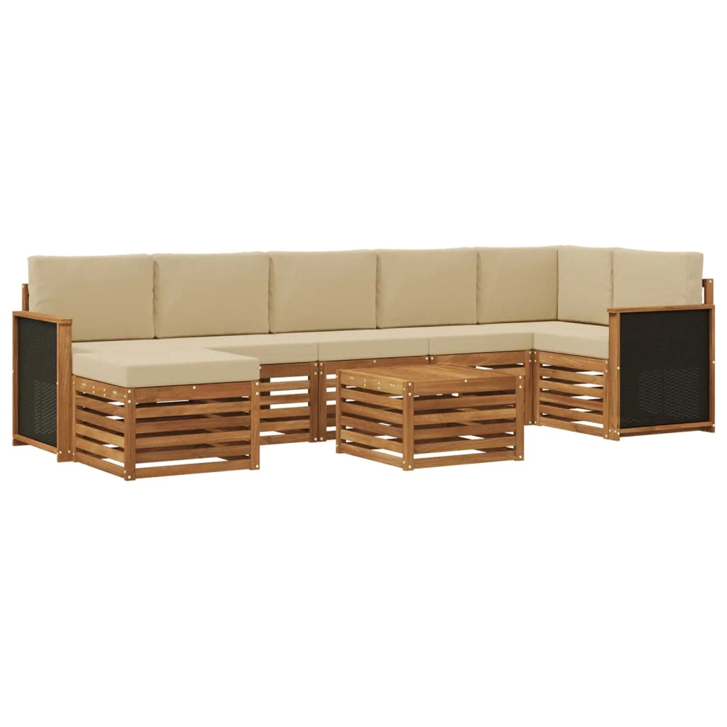 Set di divani da esterno 7 pz Naturale 3384644