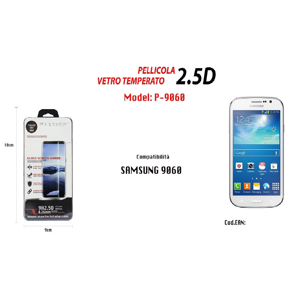 Trade Shop - Pellicola Vetro Temperato Per Samsung Galaxy 9060 Protezione Maxtech P-9060 -
