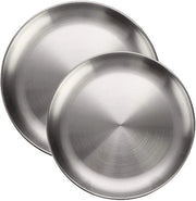 Set di Scodelle in Acciaio Inossidabile - Barbecue, Torta, Tavola da Servizio - Set a 2 pezzi - 20 cm e 23 cm