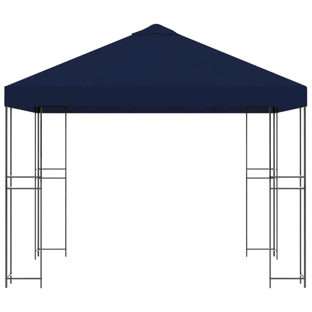 Gazebo 3 x 3 m Blu Poliestere e Acciaio 190 gsm