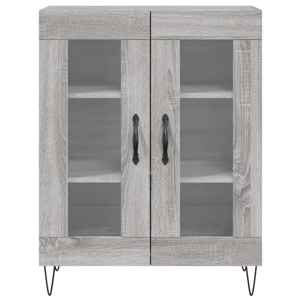 vidaXL Credenza Grigio Sonoma 69,5x34x180 cm in Legno Multistrato
