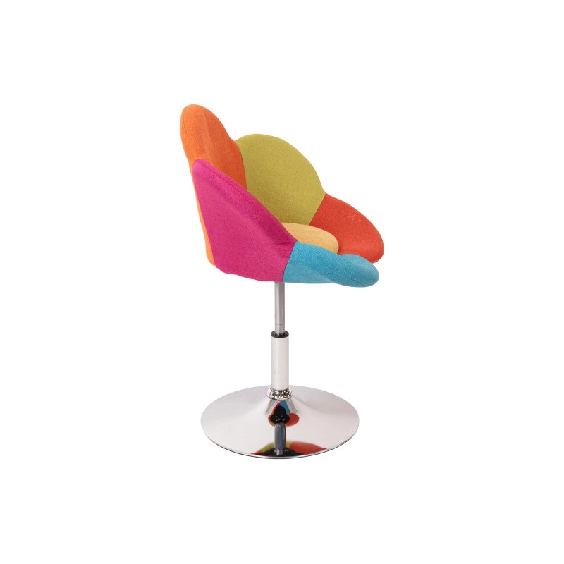 Set di 2 Sgabelli Bar Flowers Tessuto Multicolor 64x50x85