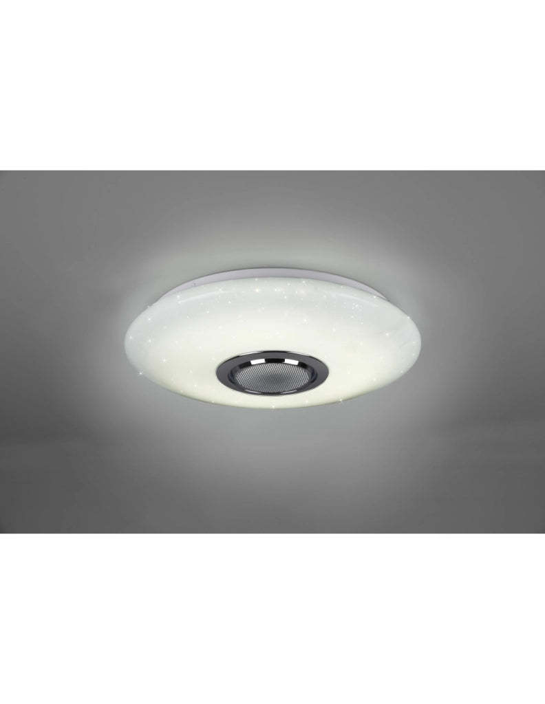 Plafoniera Moderna Led RGBW Bluetooth Musica Bianco Trio Lighting
