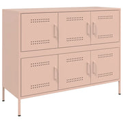 Credenza | Madia | Buffet da pranzo | Armadio da pranzo Rosa 100,5x39x79 cm in Acciaio