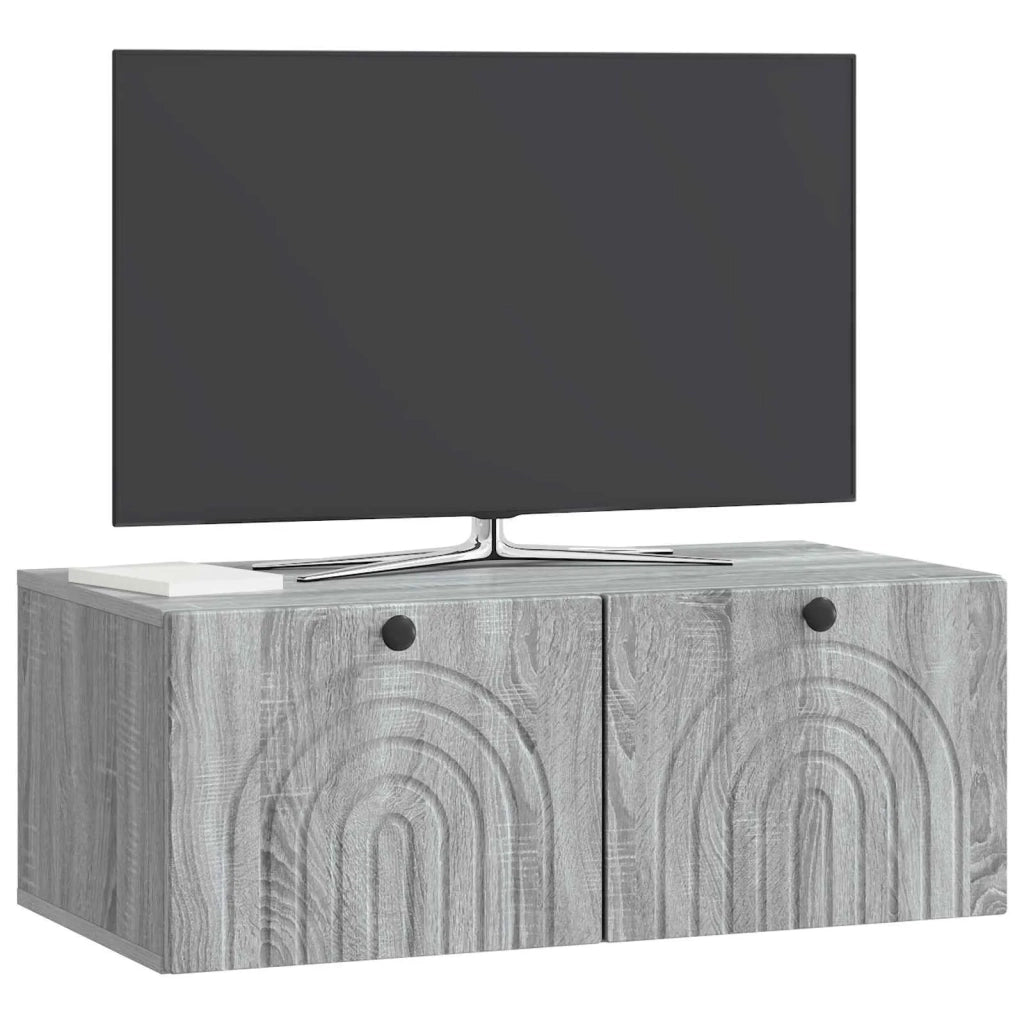 Mobile Porta TV da Muro Grigio Sonoma 78,5 x 41 x 30 cm 898181