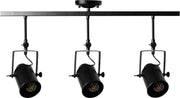 Riflettore Lampada Mobile Spot Da Soffitto Triplo Nero E27 APP487-3C