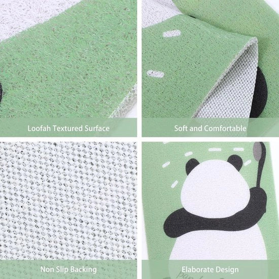 Matte Antiscivolo PVC con Loofah per la Zona della Doccia Bagnata