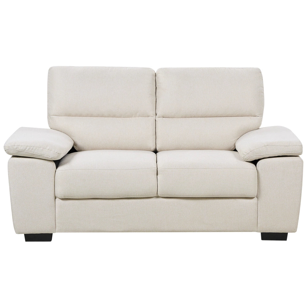 Set di divani in tessuto beige chiaro 3 + 2 posti imbottiti per il soggiorno