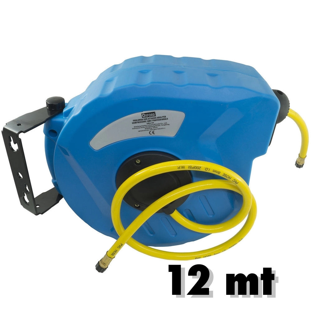 Trade Shop - Avvolgitubo Prolunga Aria Compressa Tubo Cavo 12mt Portatile Xba-03 -