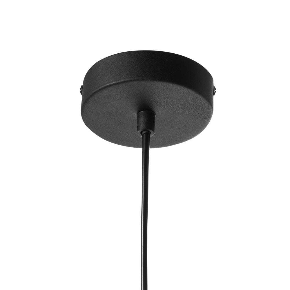 Lampada a sospensione con paralume in carta naturale fatta a mano e base in metallo, stile rustico boho