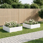 Vaso da giardino 2 pz Bianco 80 x 80 x 30 cm 8005067