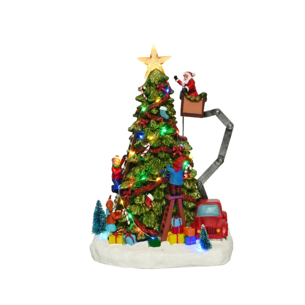 Albero di natale con carrello elevatore Kaemingk
