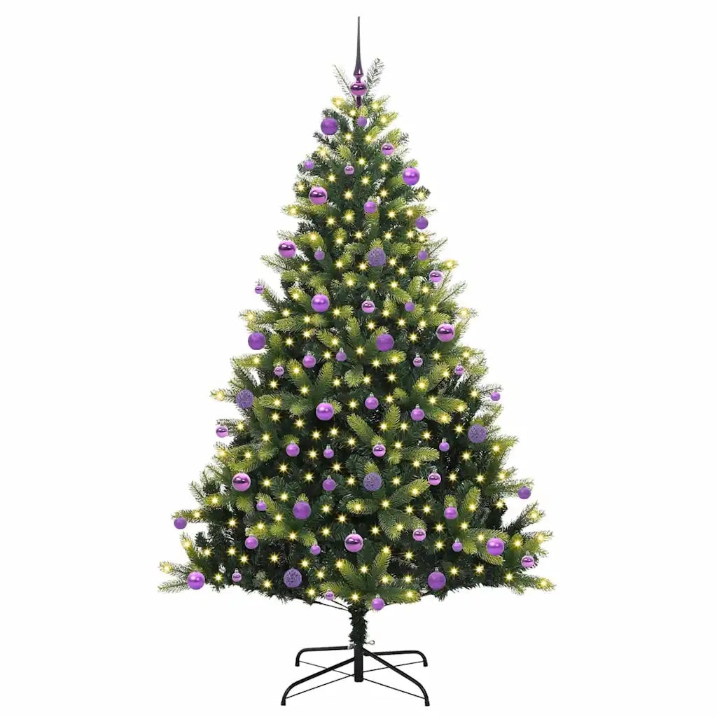 Albero di Natale | Decorazioni natalizie Artificiale a Cerniera con 300 LED 210 cm