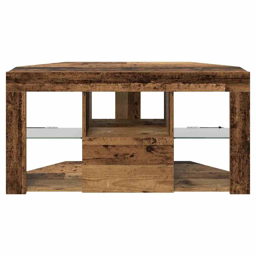 Mobile TV LED-Credenza per TV con LED-Console TV Angolare Legno vecchio 107 x 40 x 50 cm