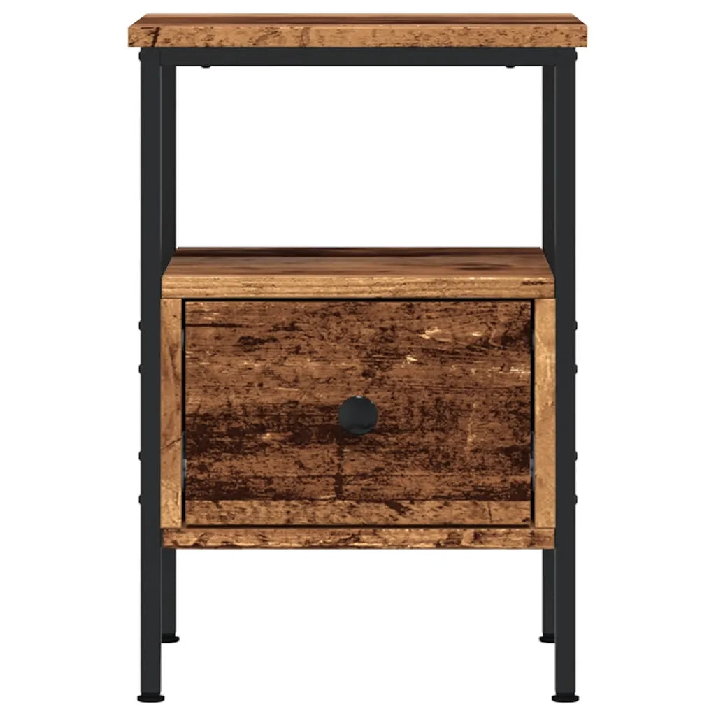 Comodini Legno Antico 2 pz 34x36x50 cm in Legno Multistrato 857263