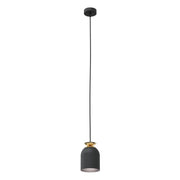 Lampada a sospensione Target in acciaio nero opaco e oro