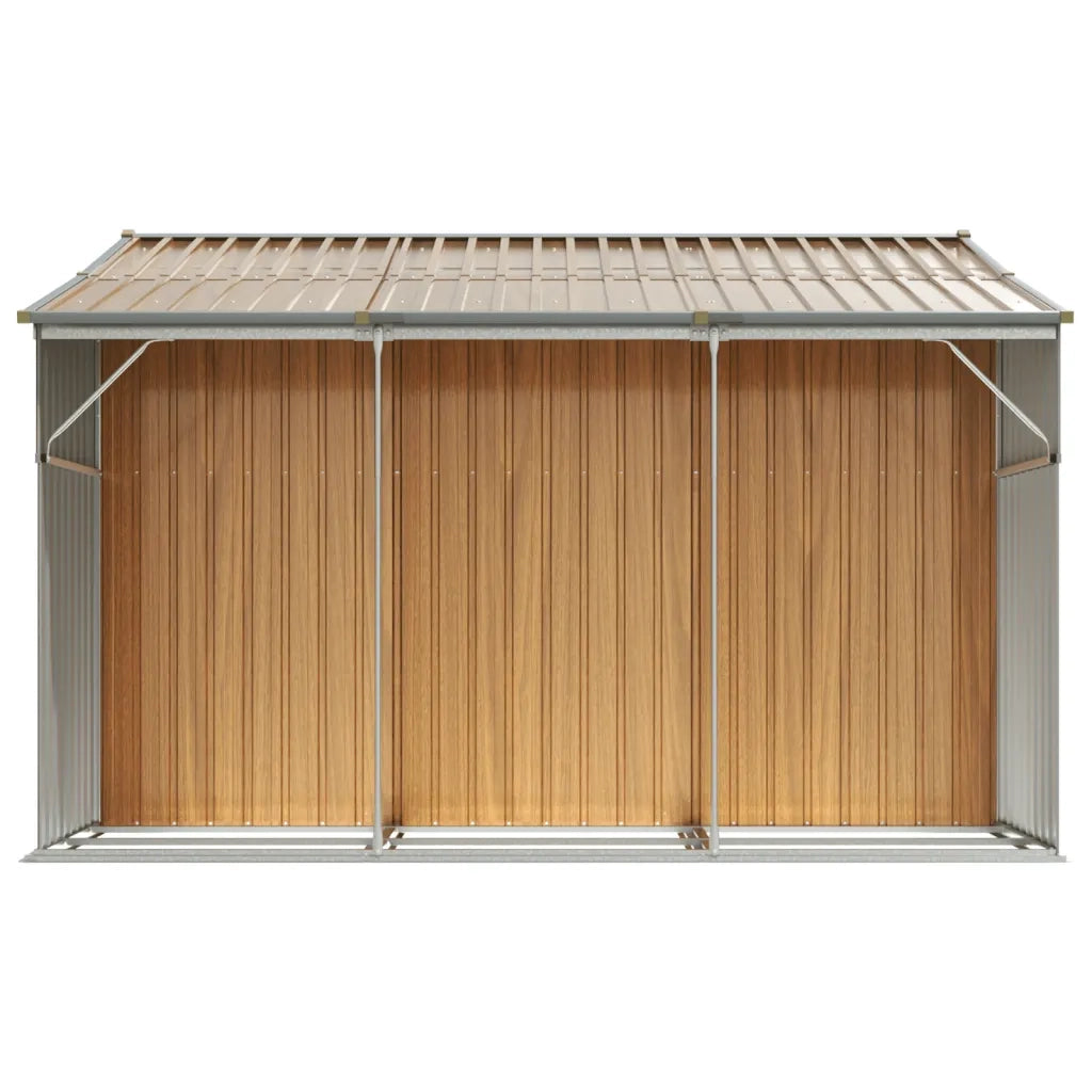 Capanno Giardino Marrone Chiaro 277x279x179 cm Acciaio Zincato 3188299