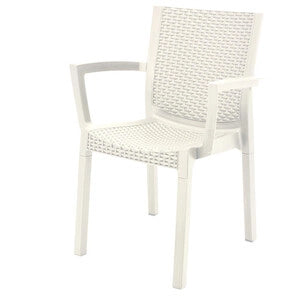POLTRONA PANAREA CONFORT RATTAN BIANCO- 1,0 pz