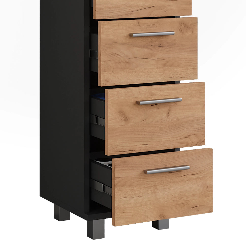 Vicco Mobile midi Antracite/quercia dorata 30.2 x 95 cm