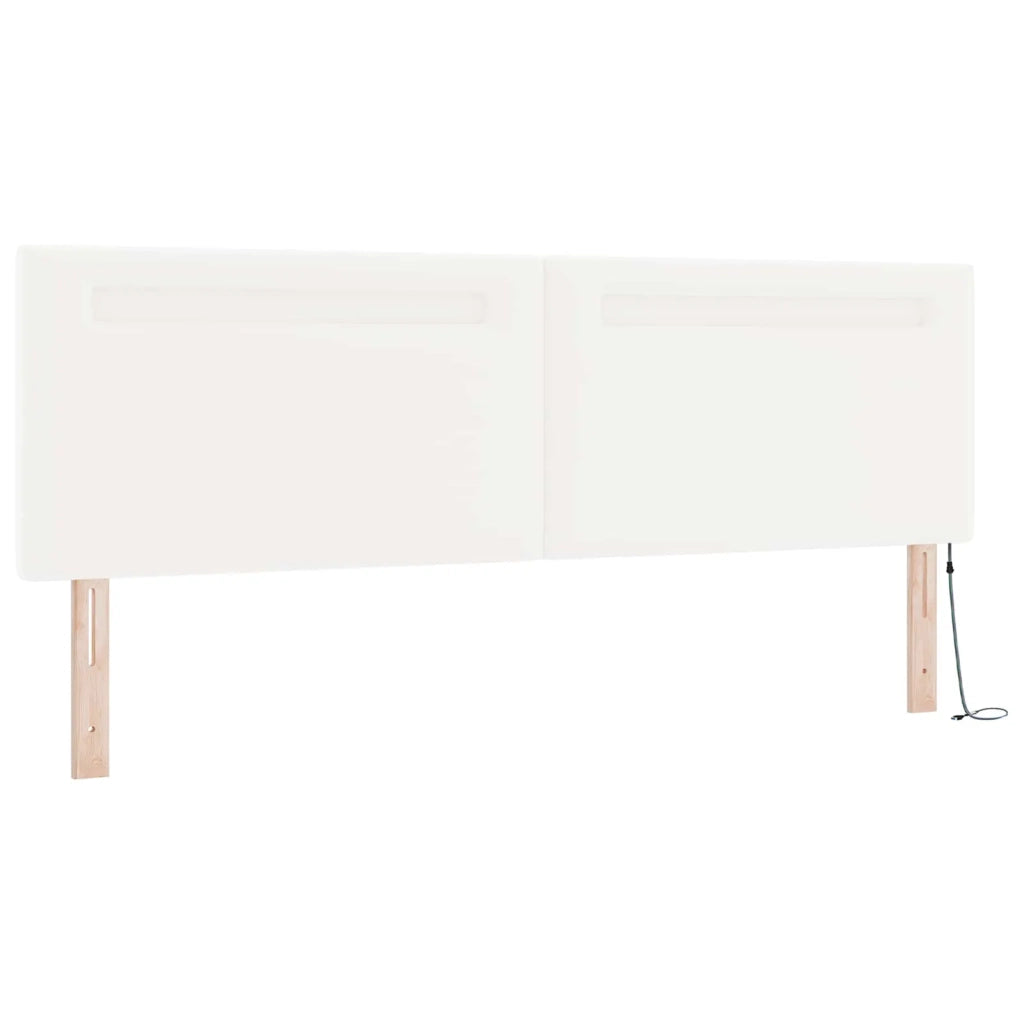 Letto a molle con materasso Bianco 180 x 200 cm Pelle sintetica 3339061