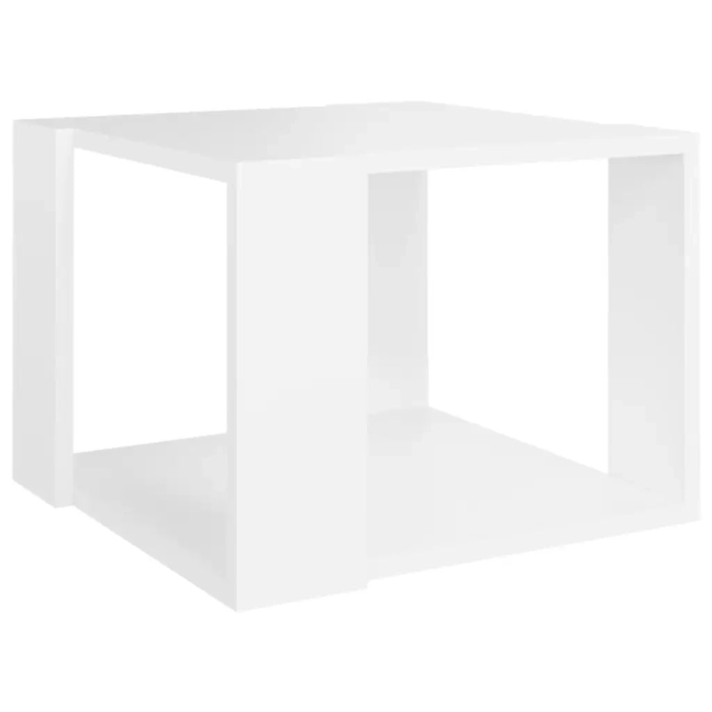 Tavolino da Salotto Bianco 40x40x30 cm in Legno Multistrato 806310