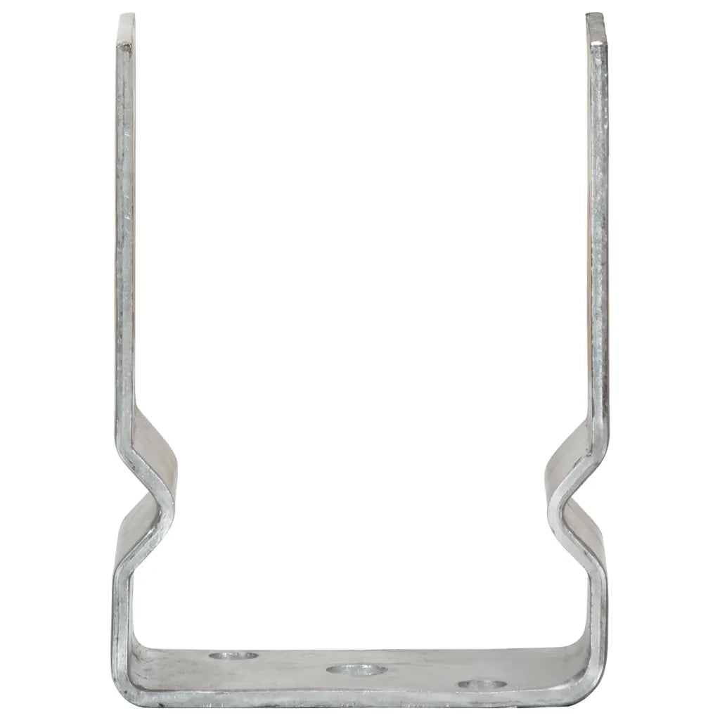 vidaXL Picchetti per Recinzione 6 pz Argento 10x6x15cm Acciaio Zincato