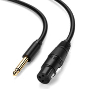 Trade Shop - Cavo Per Microfono Jack Tripolare Mono Xlr 6,5 Mm Cavo Jack M/f 5mt -