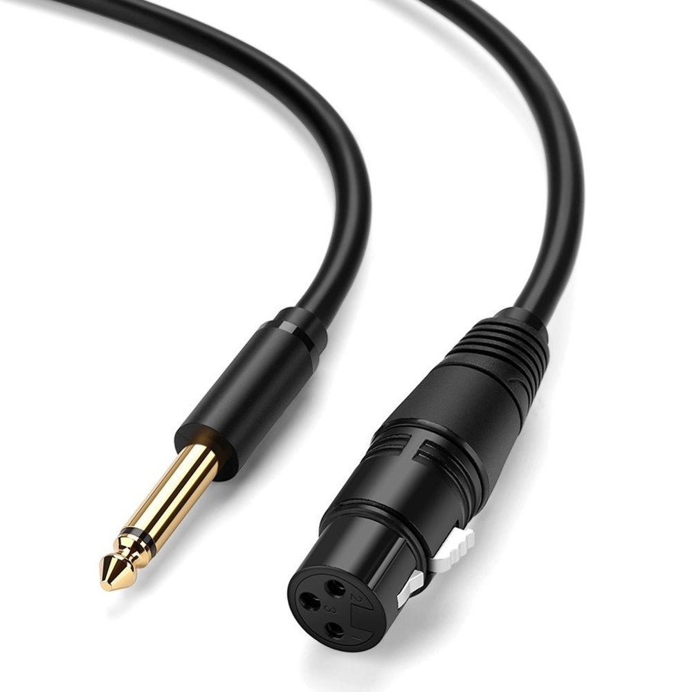 Trade Shop - Cavo Per Microfono Jack Tripolare Mono Xlr 6,5 Mm Cavo Jack M/f 5mt -